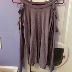 Purple cold shoulder American Eagle sweater